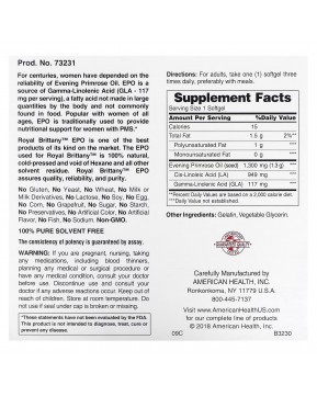 American Health, Royal Brittany, масло первоцвета вечернего, 1300 мг, 2 флакона, 60 мягких таблеток в каждом